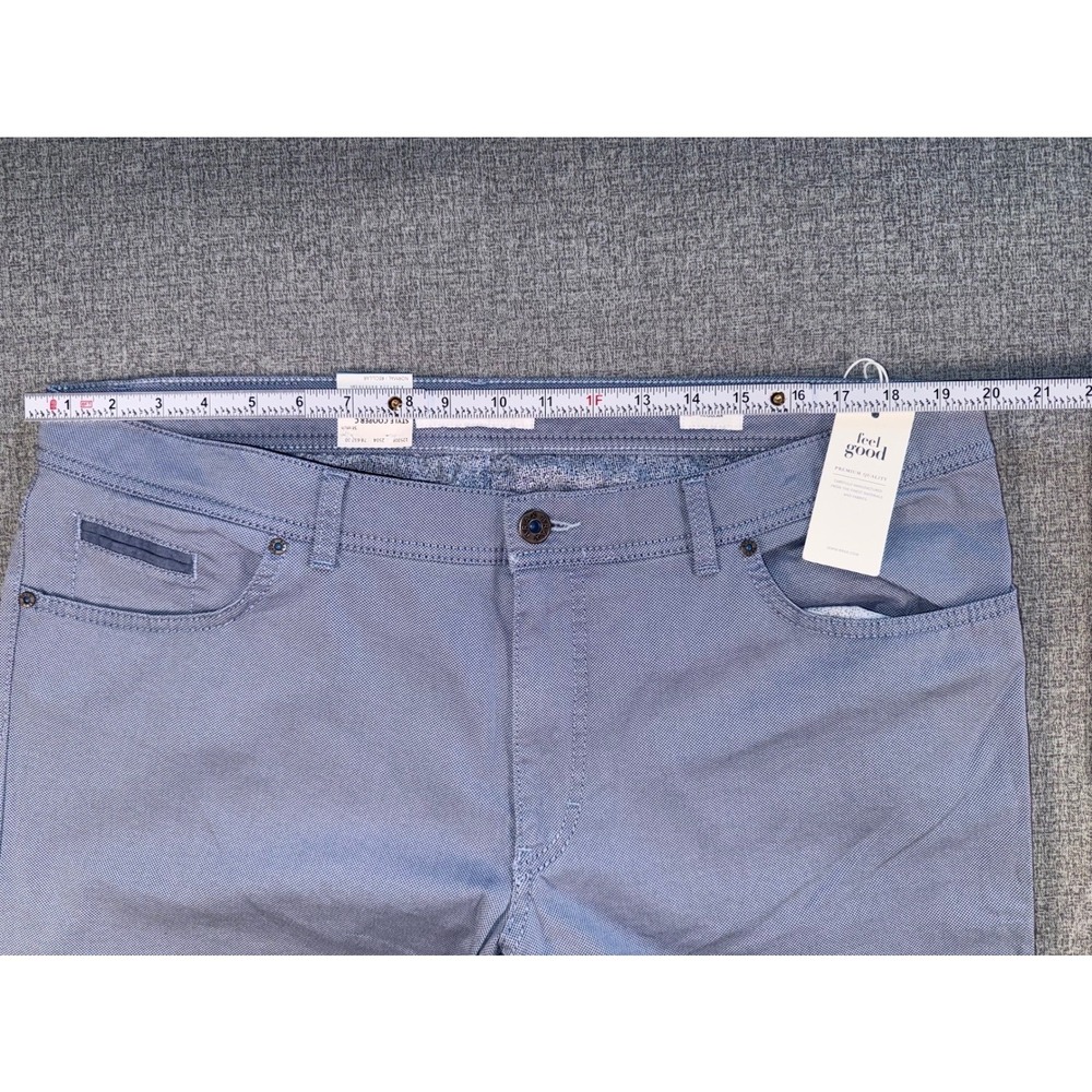 NWT New Brax Feel Good Cooper Fancy Regular Fit Tritone Cotton Blue Pants 40X34 - Picture 7 of 15